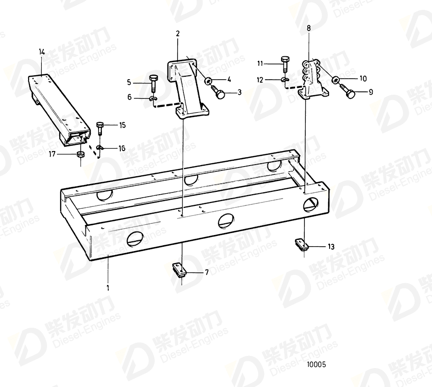 volvo penta Frame 847110 Drawing